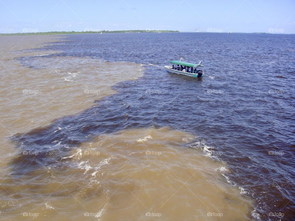 Meeting of waters in the Amazon