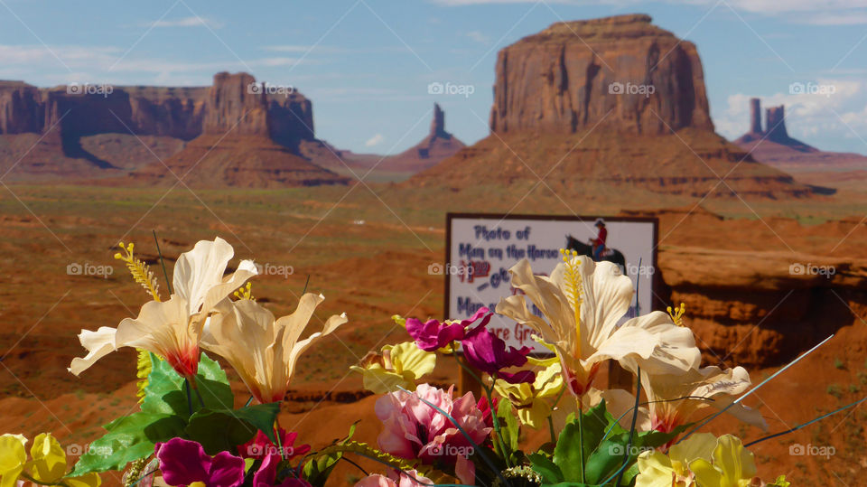 Scenic view of the monument valley tribal park