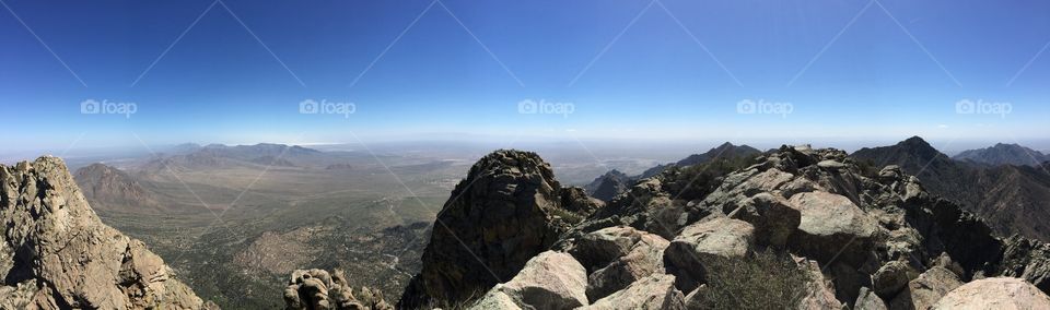 View from the peak of the Organ Needle in New Mexico.