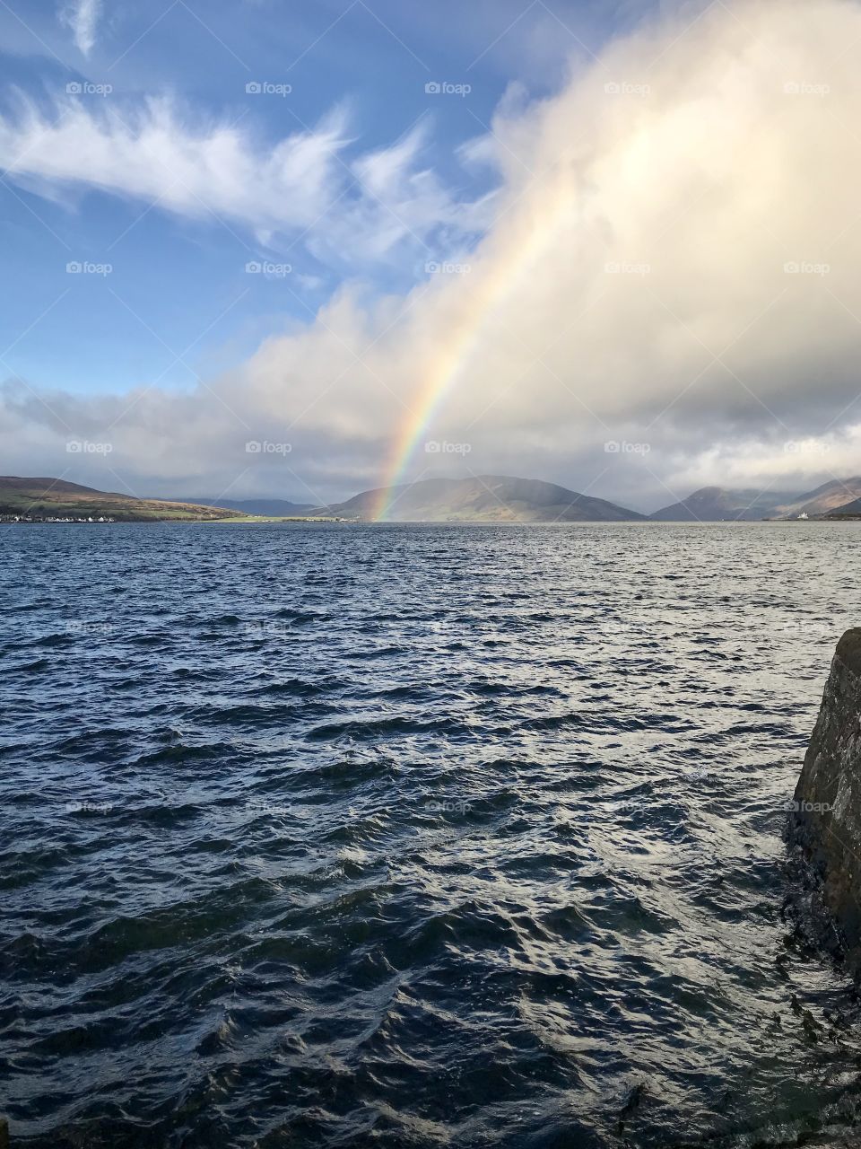 Rainbow over the bay, Rothesay, Isle of Bute, Scotland