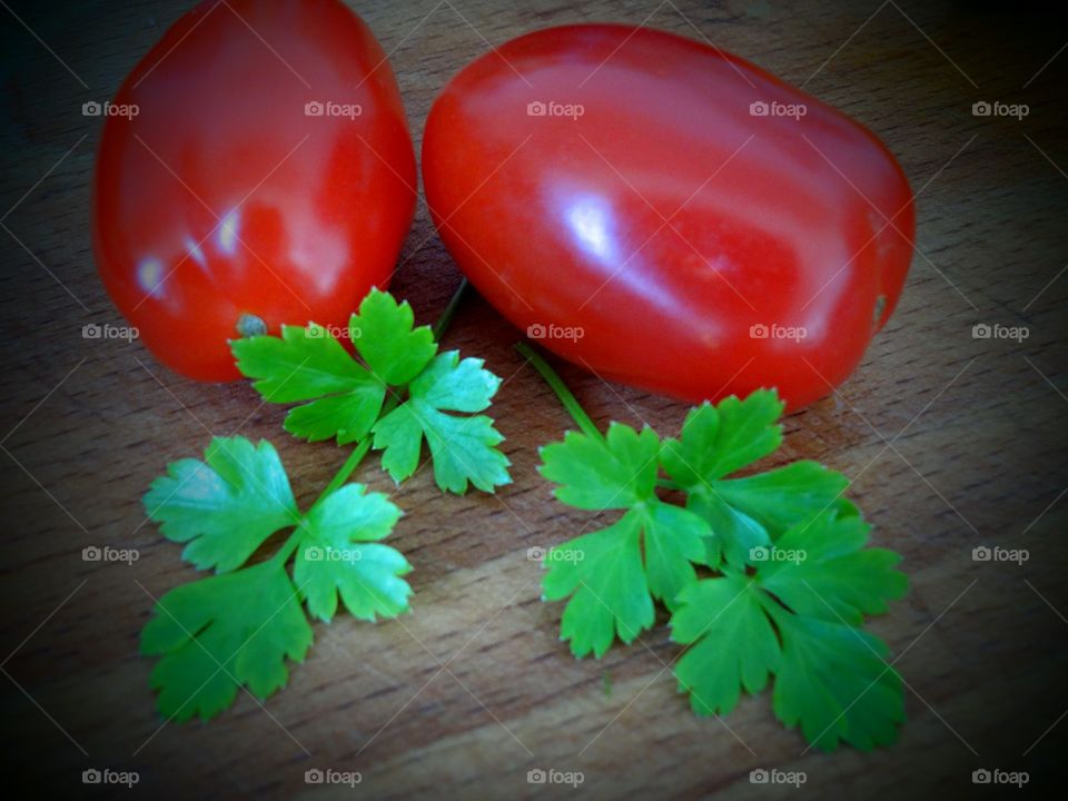 tomatoes and parsley