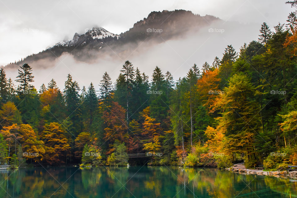 Autumn Landscape With Lake And Mountains Stock Photo And Images