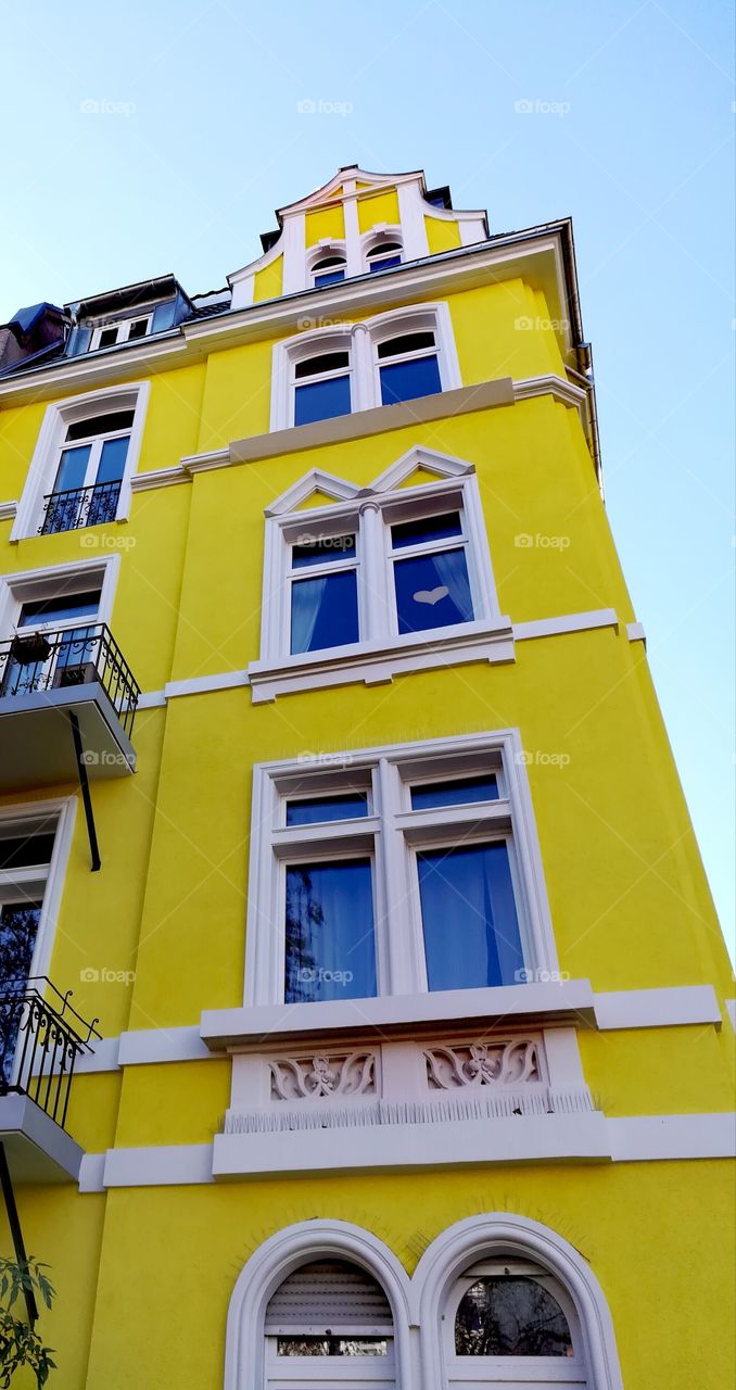 Yellow house front