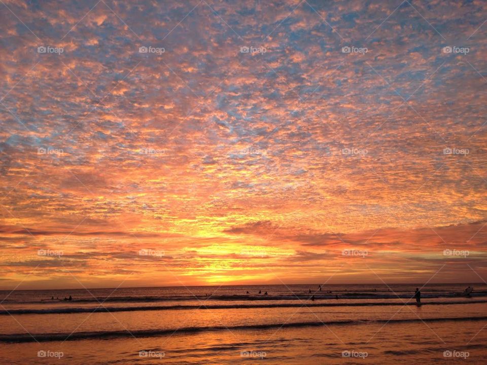 Golden hour at sunset 