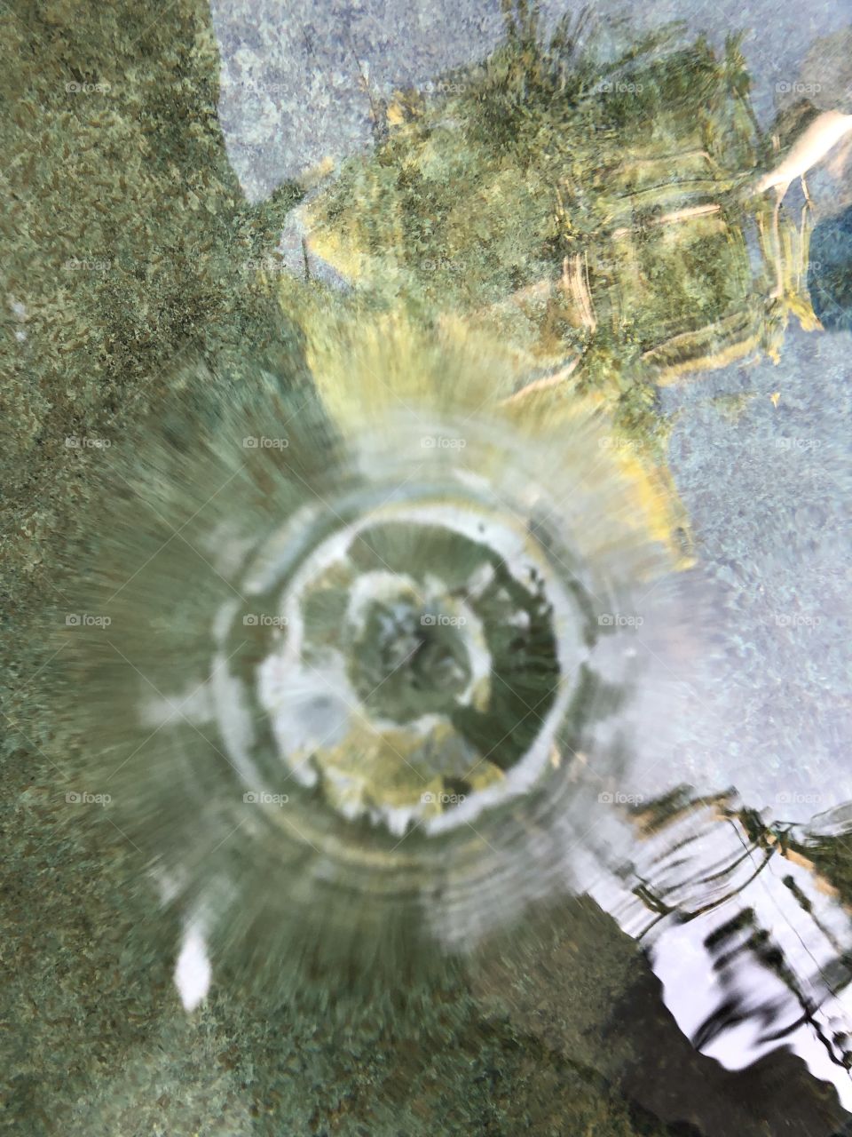 Drop of water created a beautiful pattern!