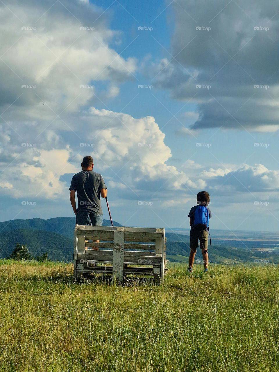 father and son above Zarand mountains