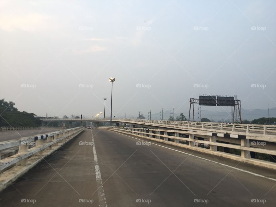 Road, Travel, Street, Bridge, Fog