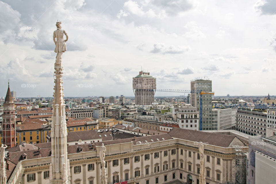 view from dome of Milan