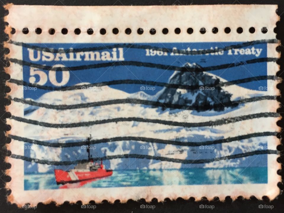 Usa airmail Antarctic treaty stamp