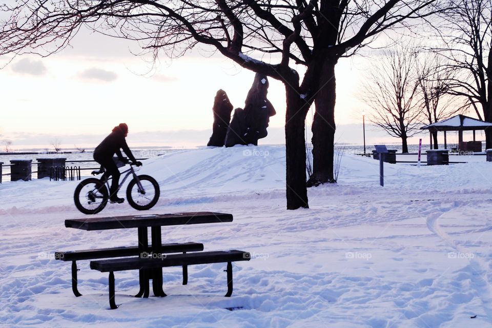 Biking in winter