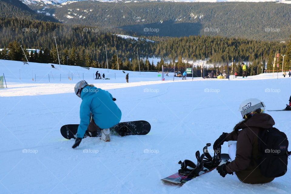 On the snow 