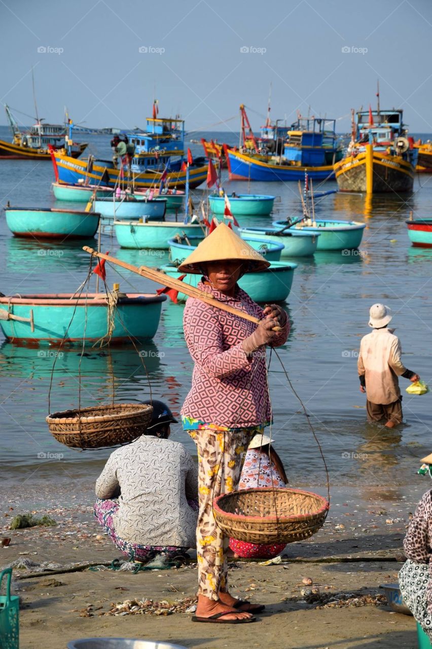 Beautiful day in Mui Ne in the center of Vietnam 