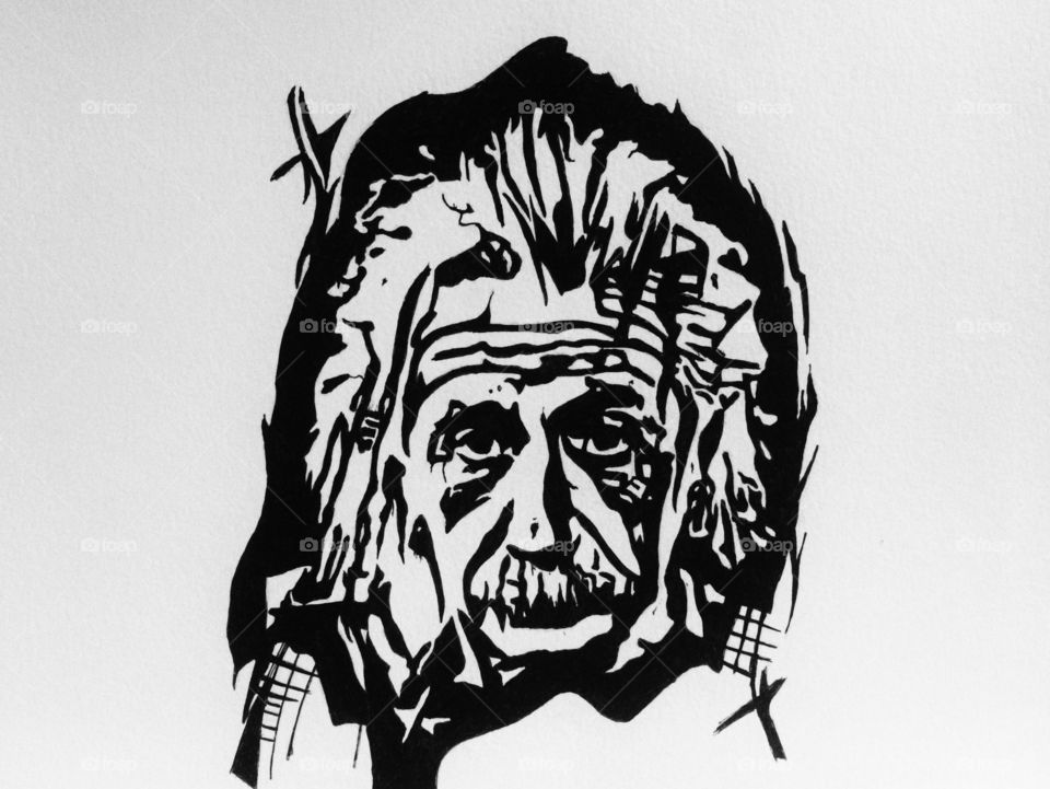 Art piece featuring Albert Einstein 