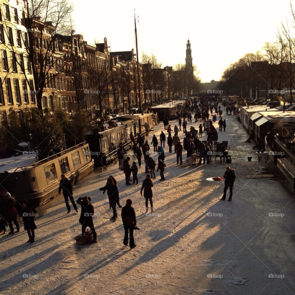 winter ice canals amsterdam by ips