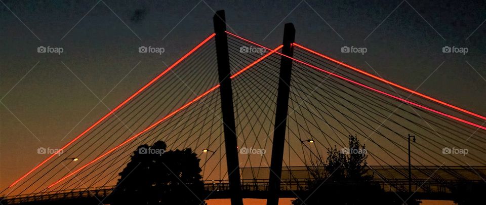 Eugene glows at night