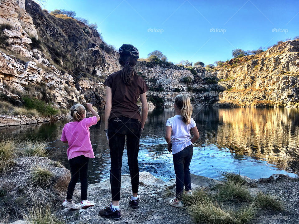 Stone skipping during winter break