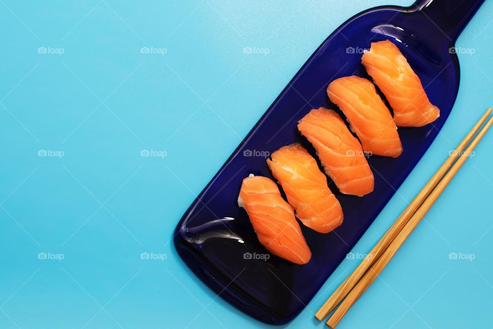 My comfort food. Salmon sushi for the win! It never fails to bring me happiness in small bites.