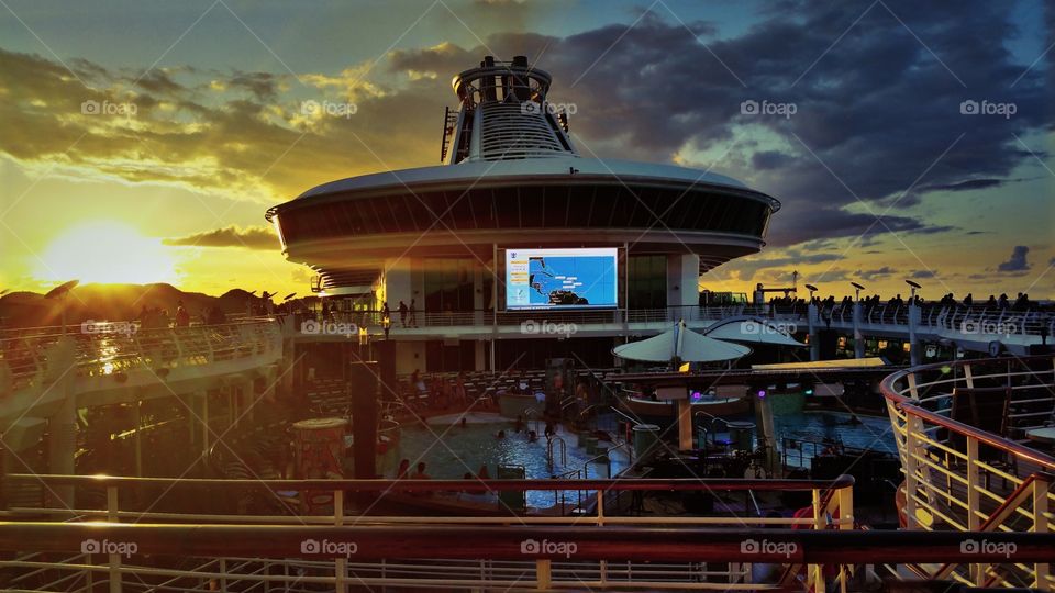 suns rays over mountain top @St John's Antigua