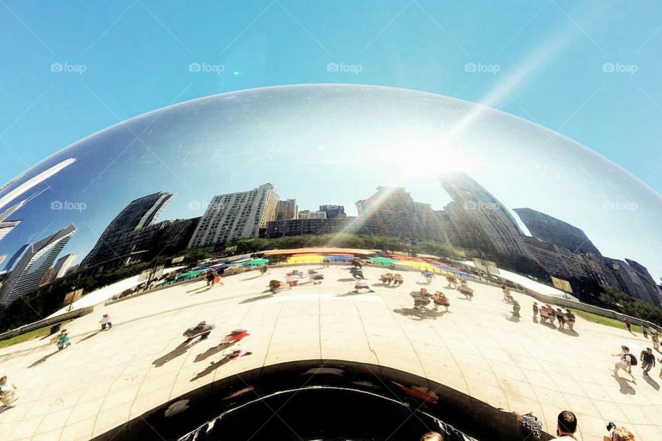 The Bean. Biggest bean in the world is right here in Windy City. I'm a big fan of chili beans but after that 🏃 🚻 💨