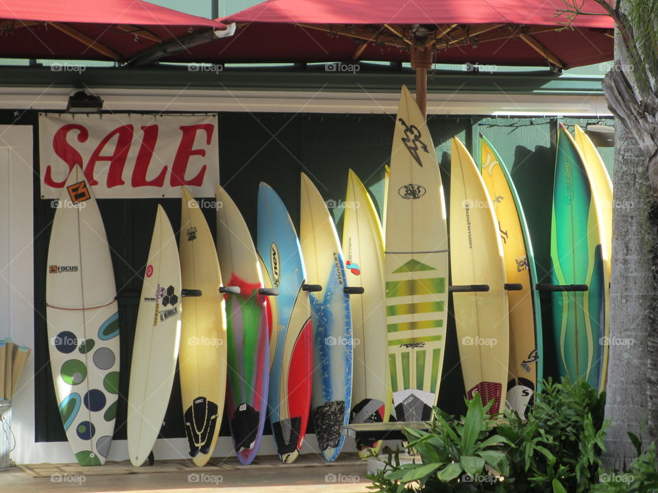 Board shop Hawaii . First trip Hawaii driving by this shop the sun was hitting the surfboards just right . It was like Aaahhh ! 