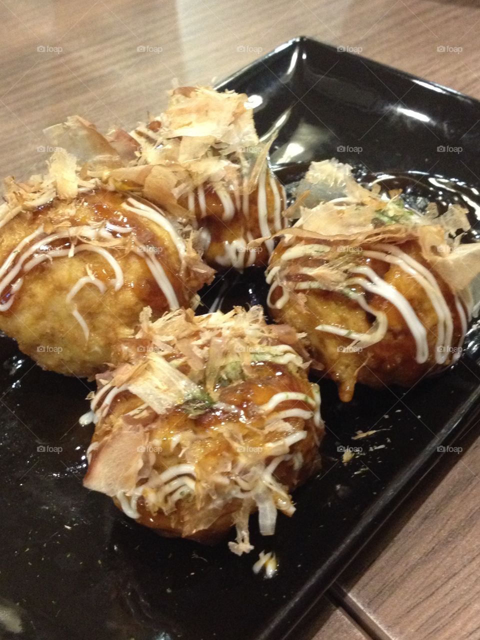 crispy dango 
(Japanese dumplings) 