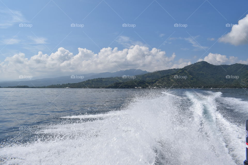 the beach landscape of lombok