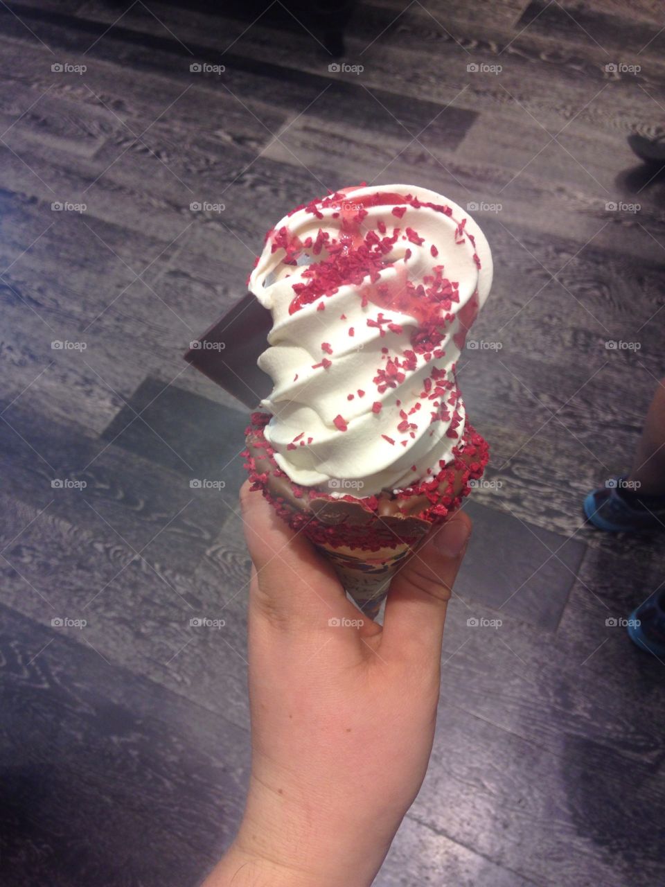 Ice cream cone with sprinkles