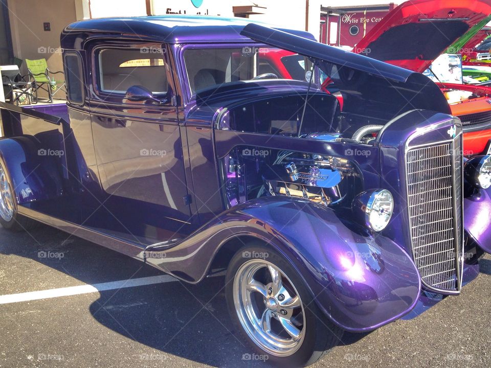 Every man needs a truck. Classic truck at a car show