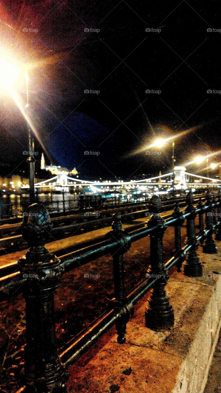 amazing budapest and bridge by night
