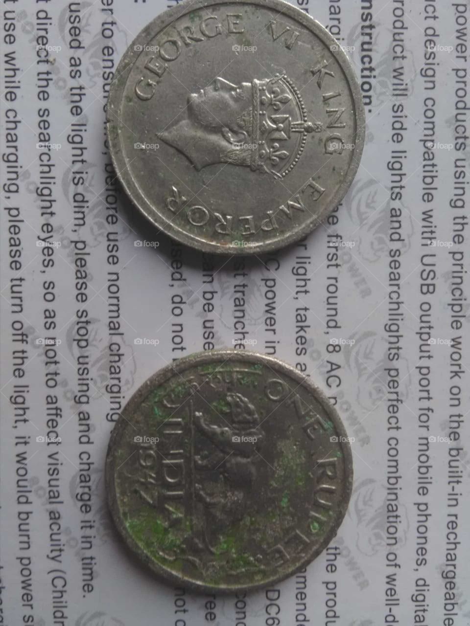 This coin was George vi king 1947mad in India silver coins.