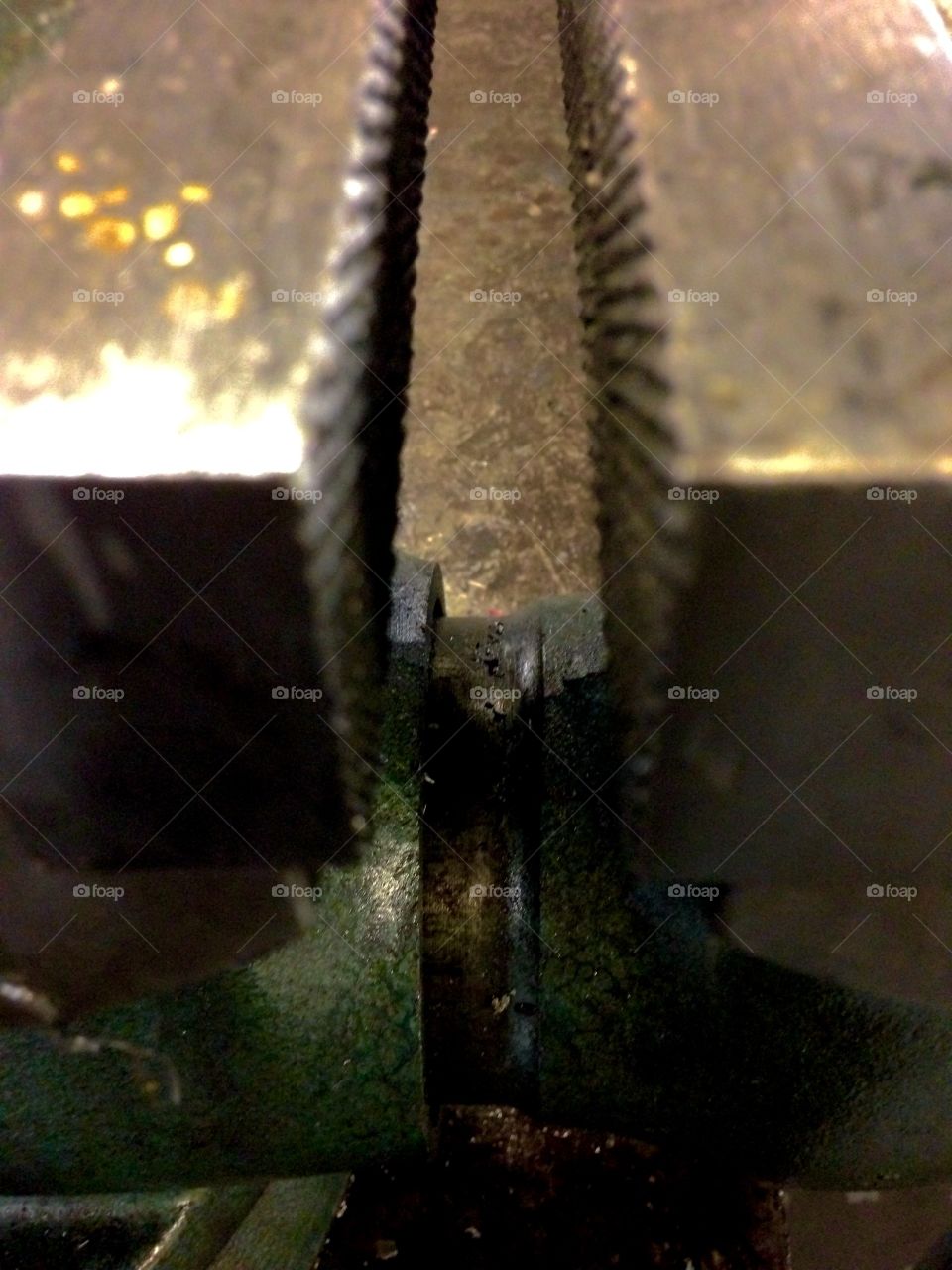 Vise, industrial, dirty, metal