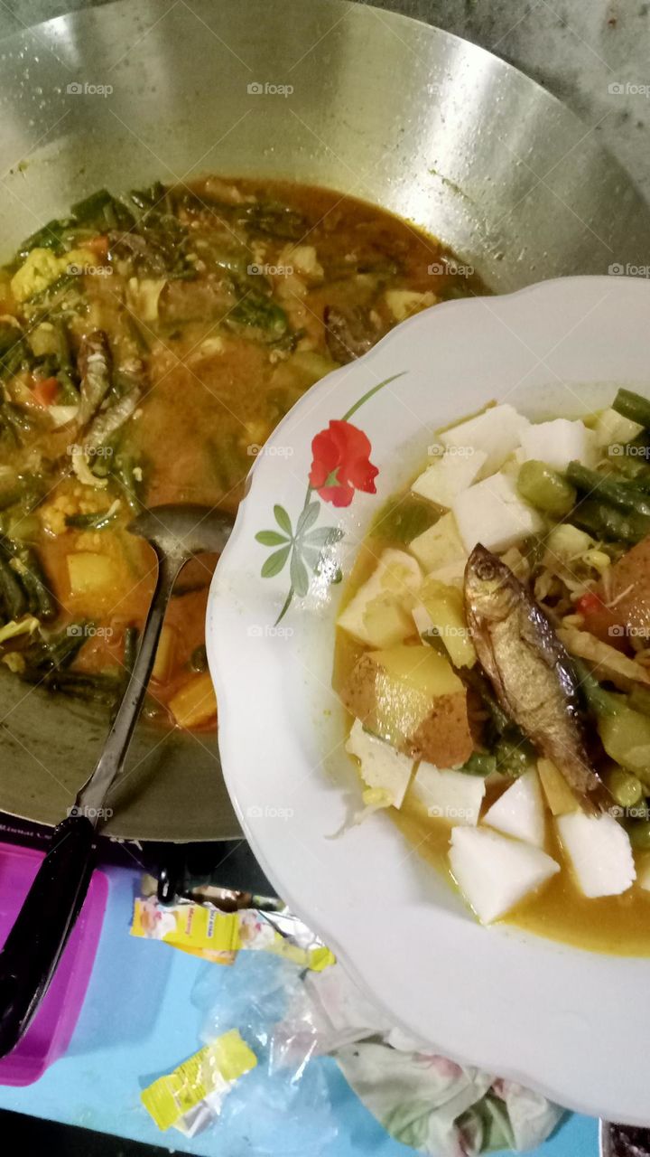 Lontong cuisine from regions in Indonesia