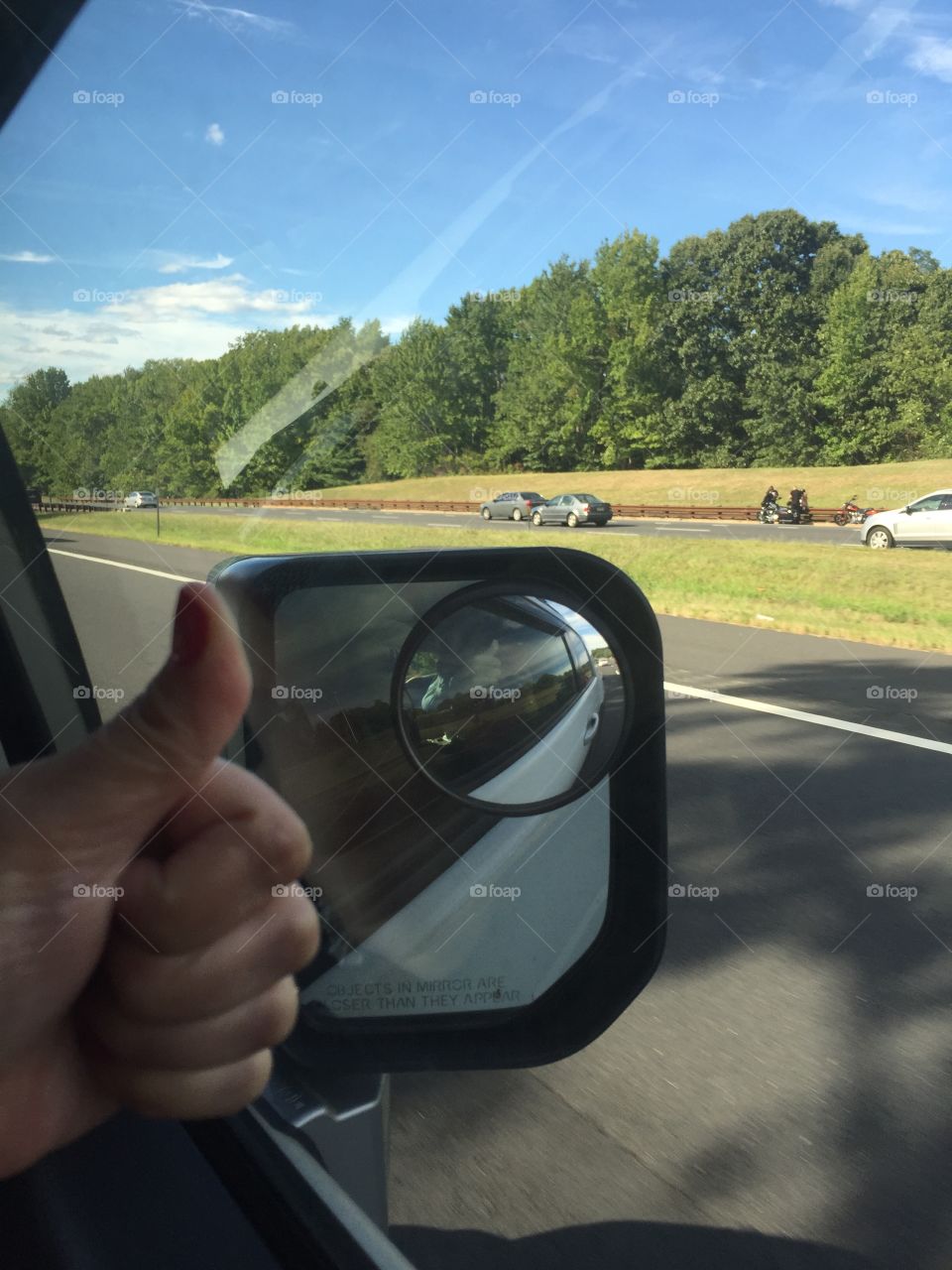 Riding on the parkway on a beautiful day