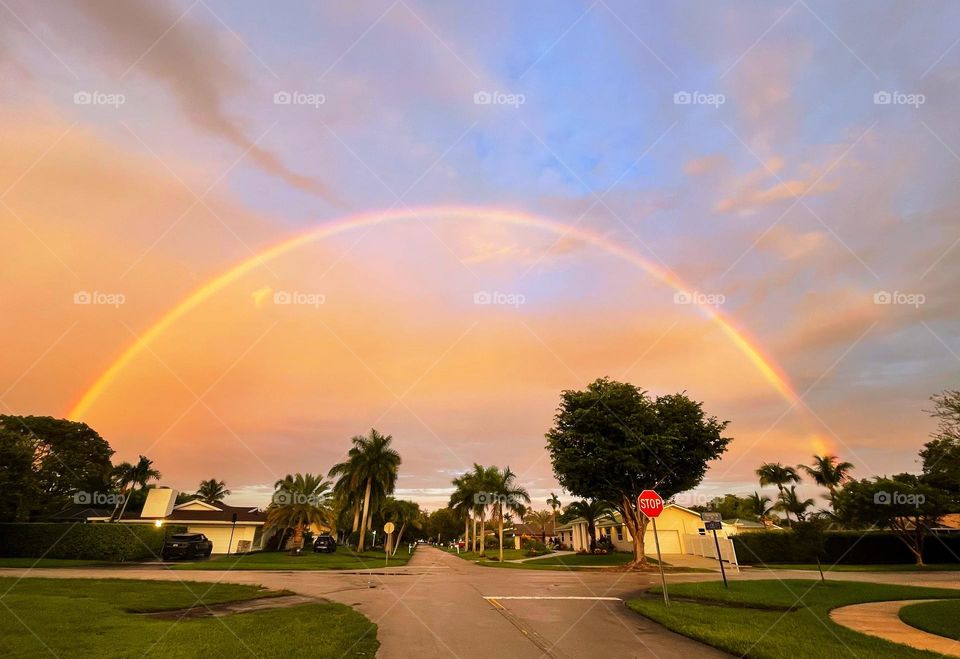 Rainbow in Miami after the rain 