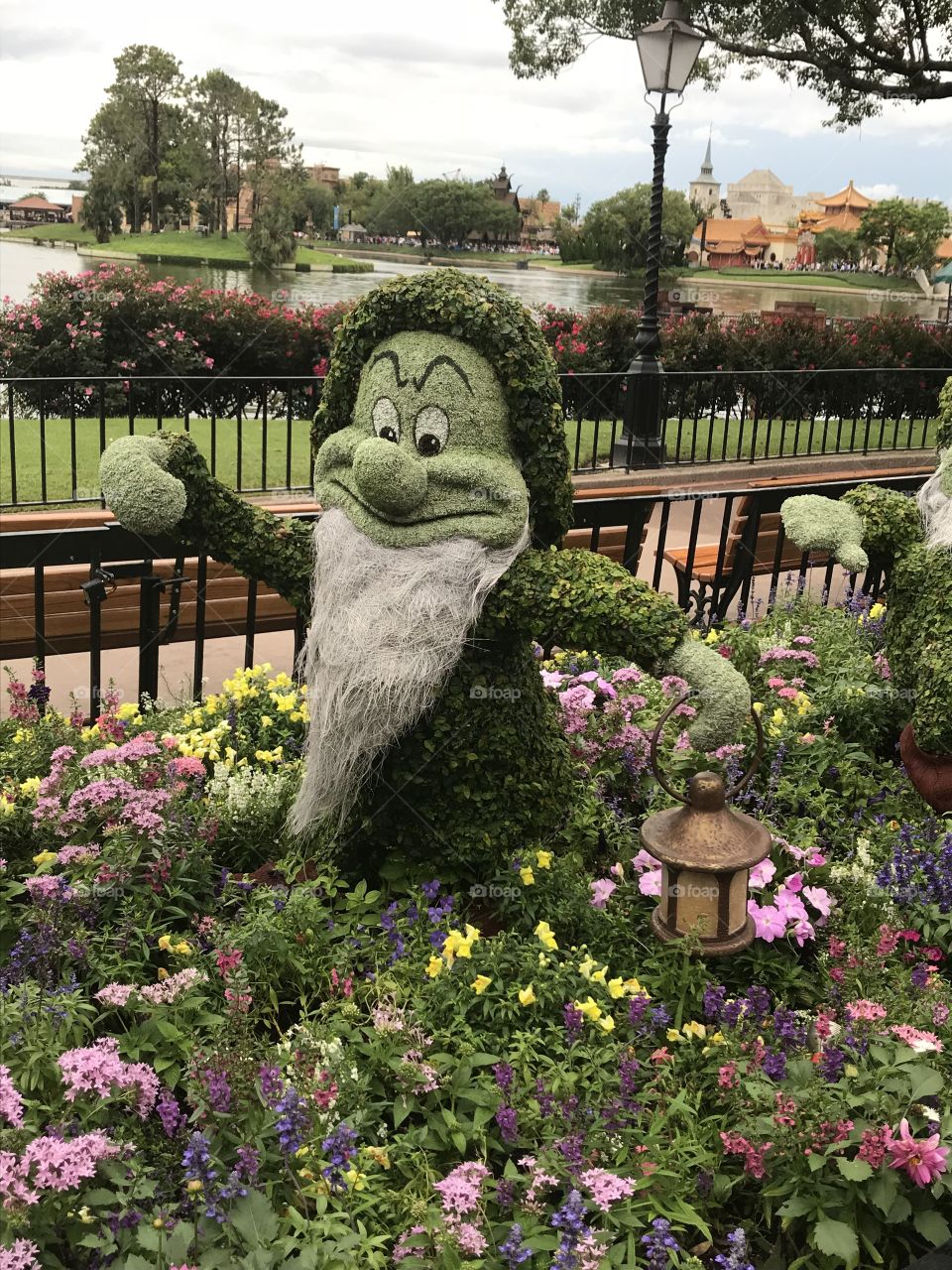 Grumpy at Disney made out of greenery! 