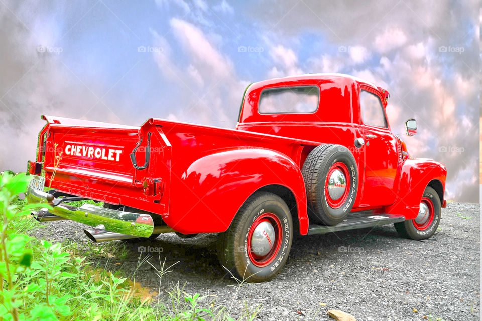 Chevy truck. historic Chevrolet pick-up truck