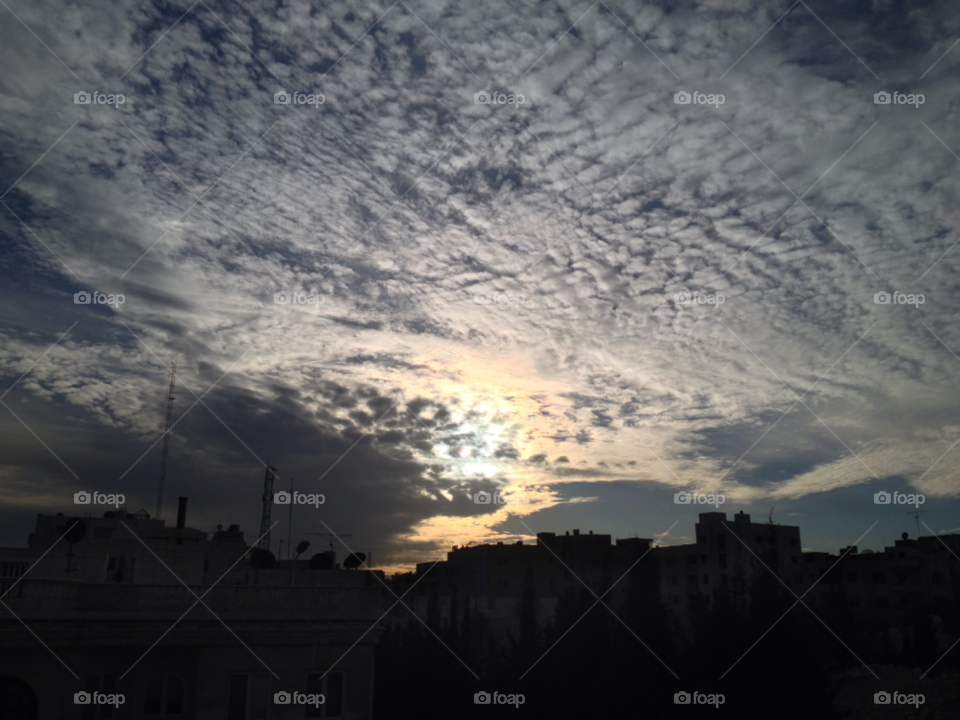 amman city sunset clouds by a.bilbaisi