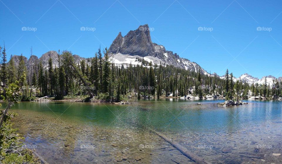 Snow, Mountain, Lake, Water, No Person