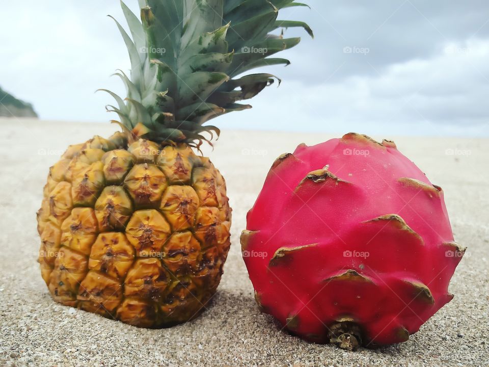 fruits at the beach