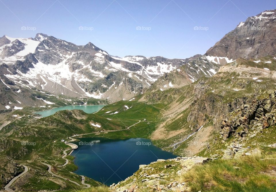 Wonderful alpine lakes in Gran Paradiso National Park.