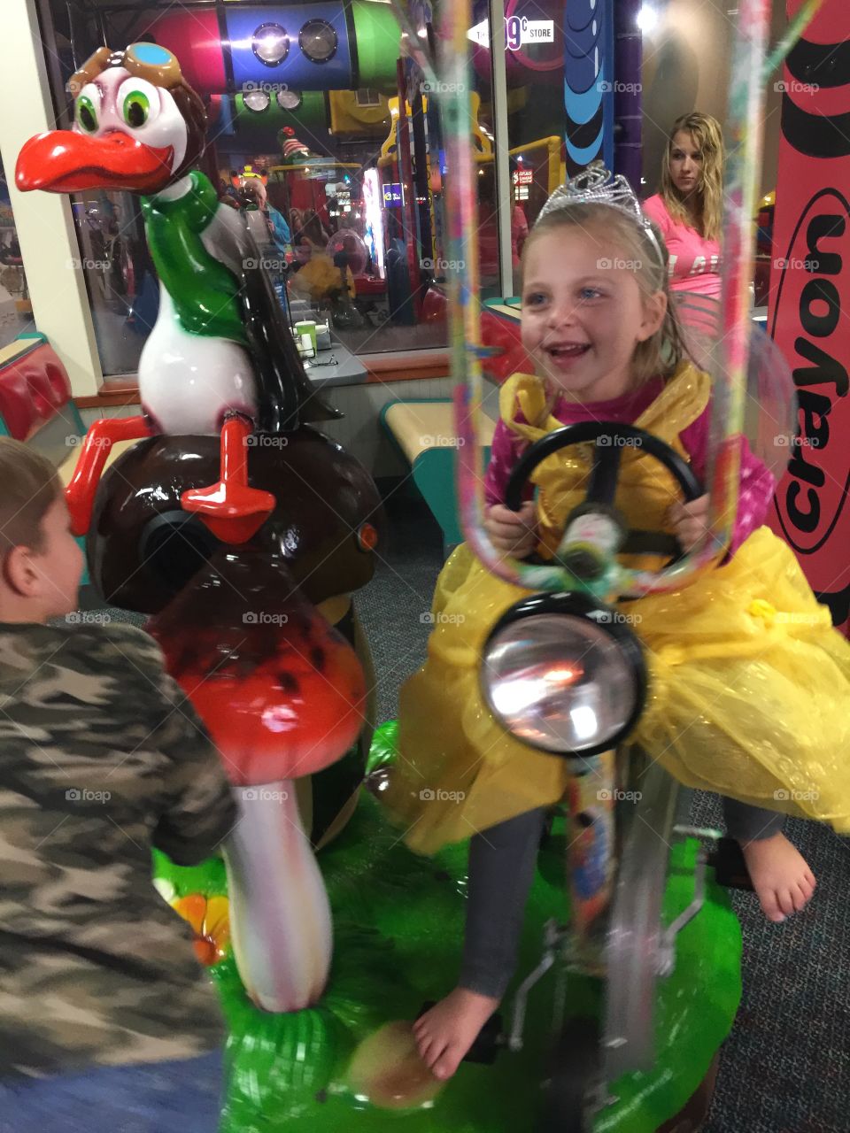 Princess at the arcade