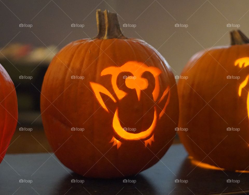 Halloween pumpkin carving 