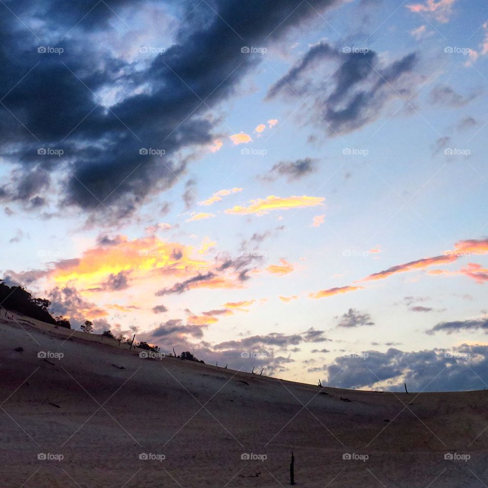 Sunset on Rainbow Beach