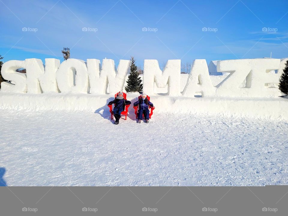 snow maze in Winnipeg