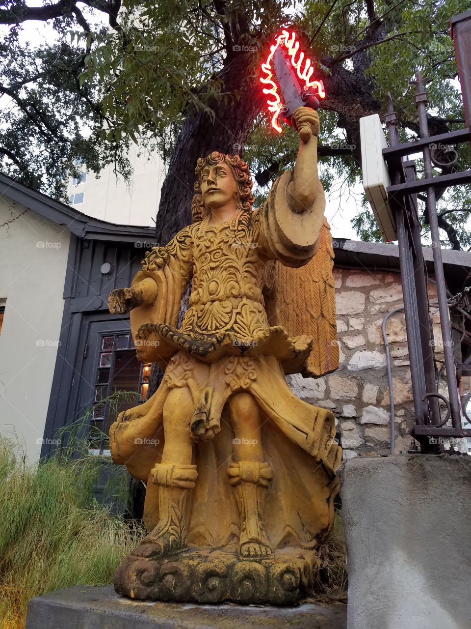 Statue at Pelons Tex-Mex Austin, TX