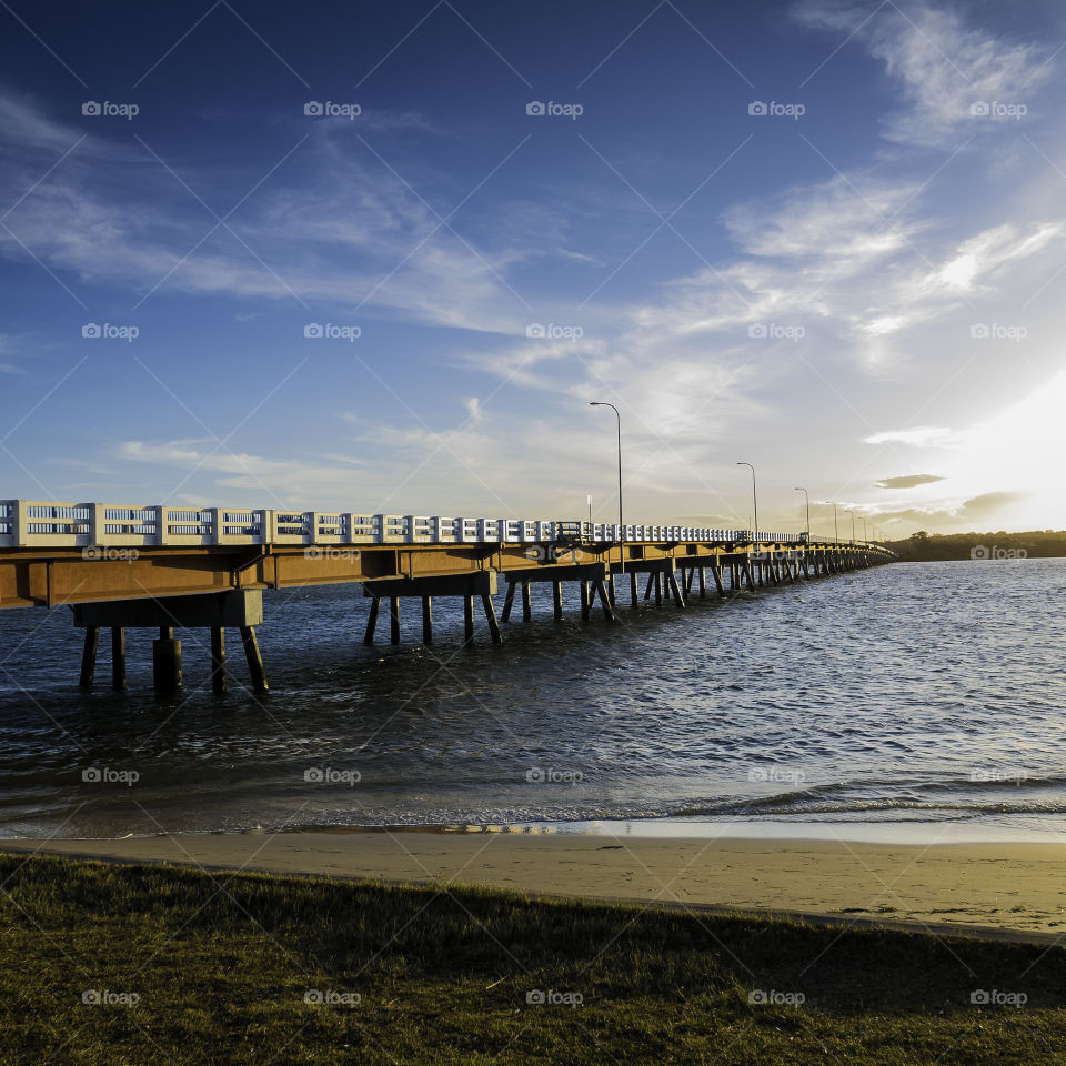 Island Bridge at Sunset