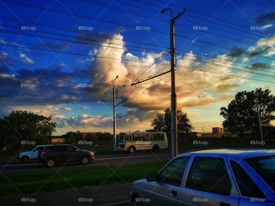 Sky mood clouds moody nature greens wild street