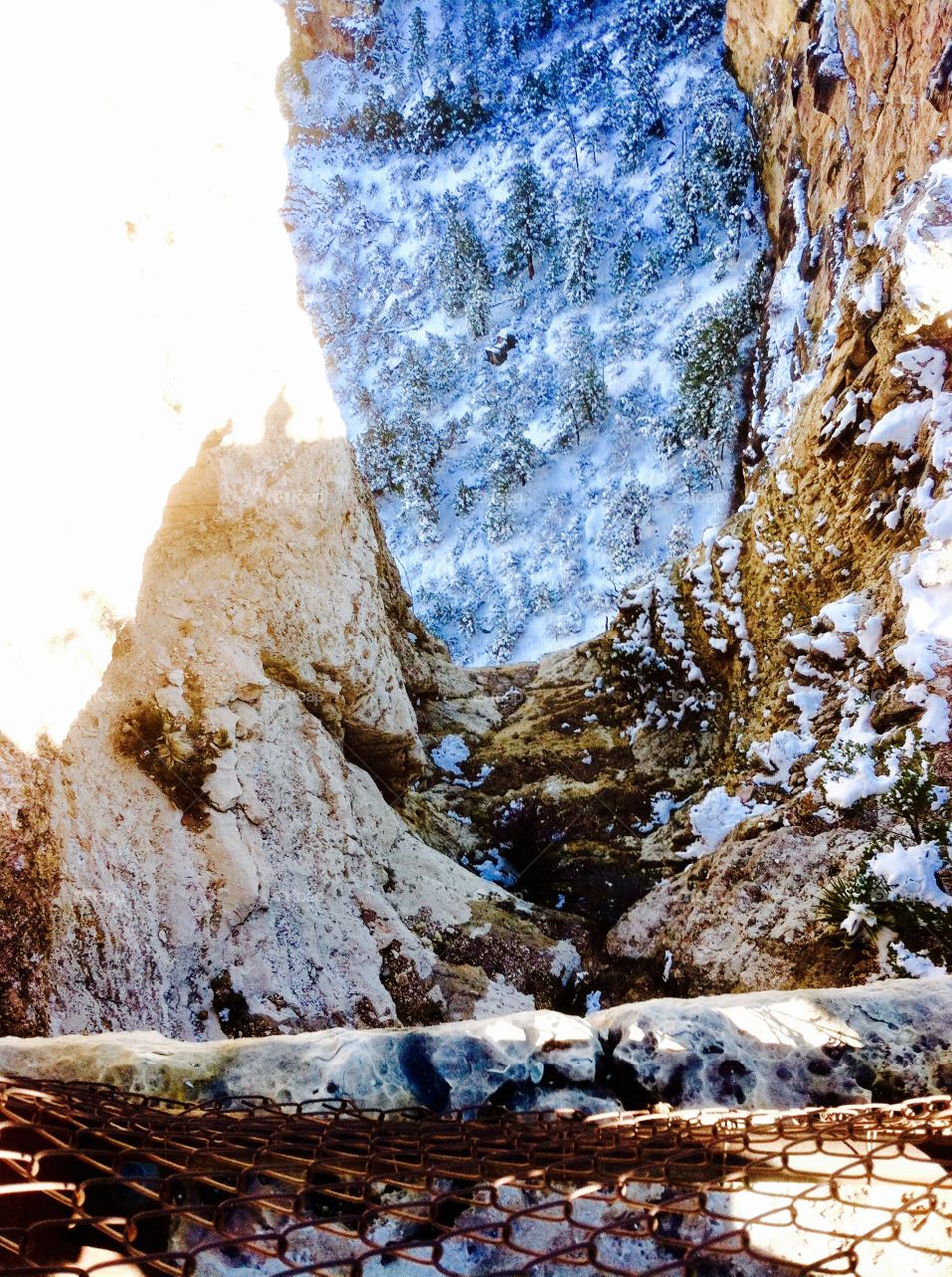 Snow covered Grand Canyon 