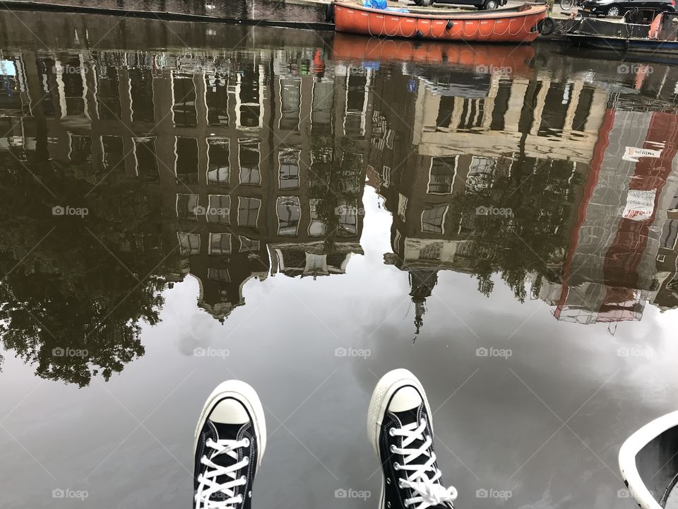 reflection of city on canals