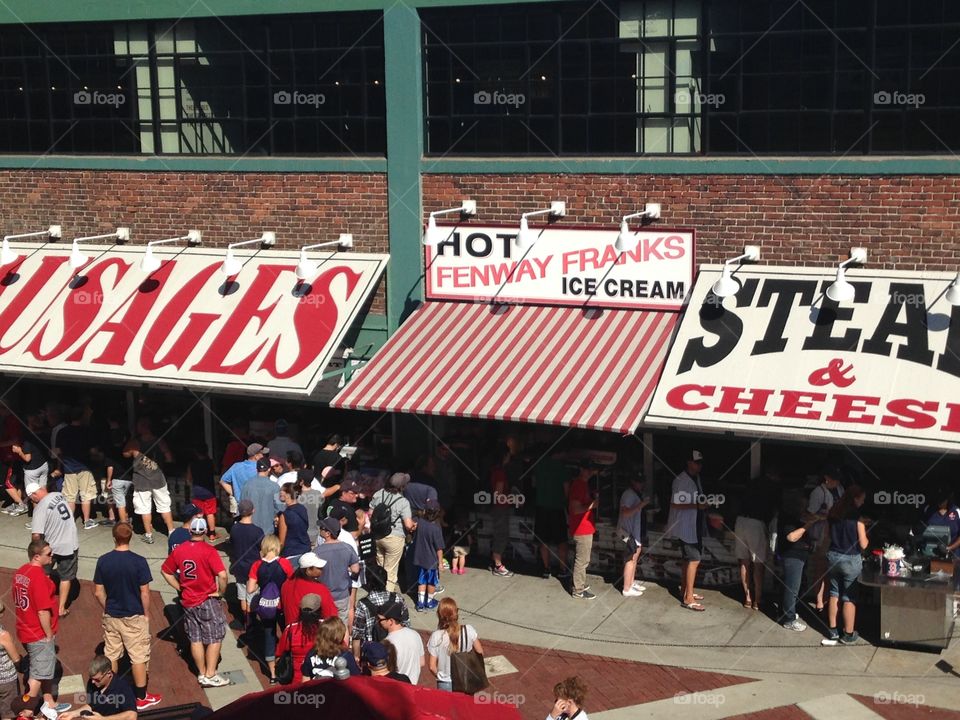 The concession line at Fenway